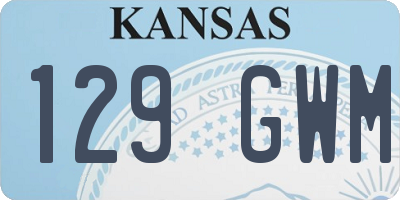 KS license plate 129GWM