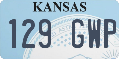 KS license plate 129GWP