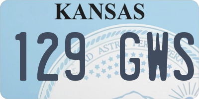 KS license plate 129GWS