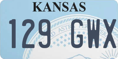 KS license plate 129GWX