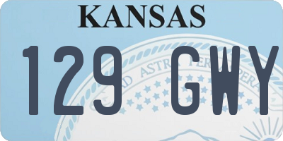 KS license plate 129GWY