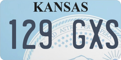 KS license plate 129GXS
