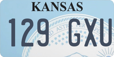 KS license plate 129GXU