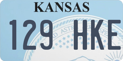 KS license plate 129HKE