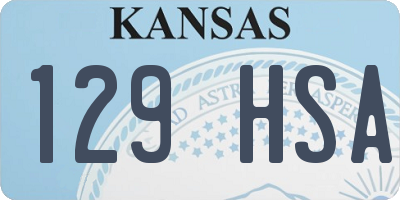 KS license plate 129HSA