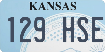 KS license plate 129HSE