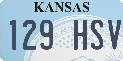 KS license plate 129HSV