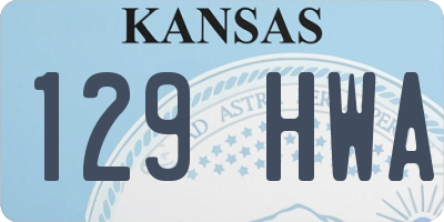 KS license plate 129HWA