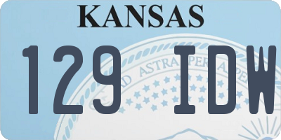 KS license plate 129IDW