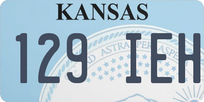 KS license plate 129IEH