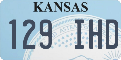 KS license plate 129IHD