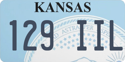 KS license plate 129IIL