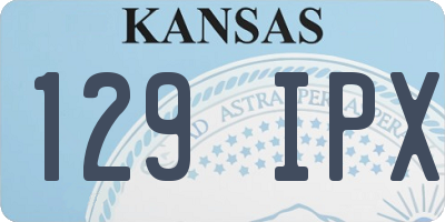 KS license plate 129IPX