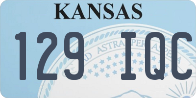 KS license plate 129IQC