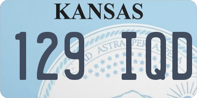 KS license plate 129IQD