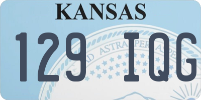 KS license plate 129IQG
