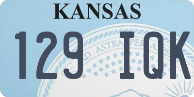 KS license plate 129IQK
