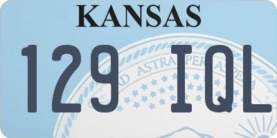 KS license plate 129IQL