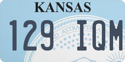 KS license plate 129IQM