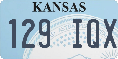 KS license plate 129IQX