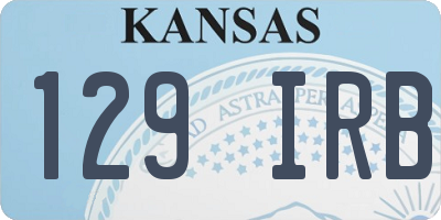 KS license plate 129IRB