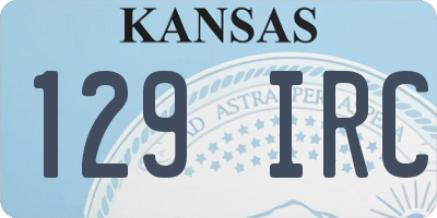 KS license plate 129IRC