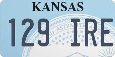 KS license plate 129IRE