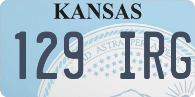 KS license plate 129IRG
