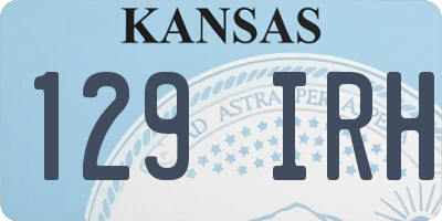 KS license plate 129IRH