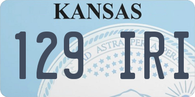 KS license plate 129IRI