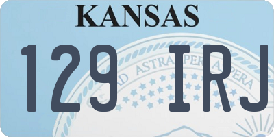 KS license plate 129IRJ