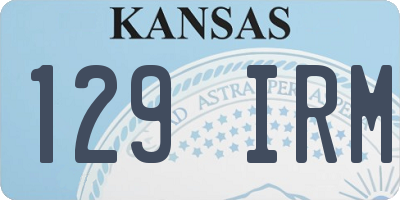 KS license plate 129IRM