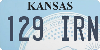 KS license plate 129IRN