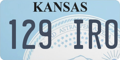 KS license plate 129IRO