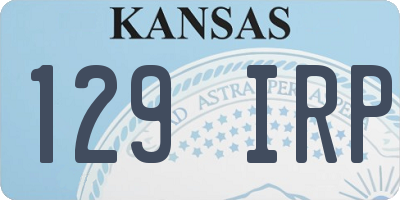 KS license plate 129IRP