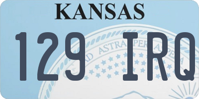 KS license plate 129IRQ