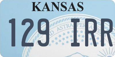 KS license plate 129IRR
