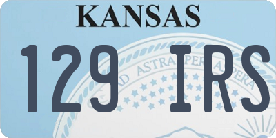 KS license plate 129IRS