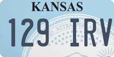 KS license plate 129IRV
