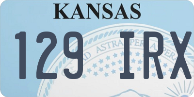 KS license plate 129IRX