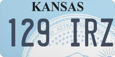 KS license plate 129IRZ