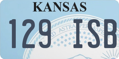 KS license plate 129ISB