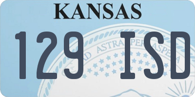 KS license plate 129ISD