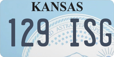 KS license plate 129ISG