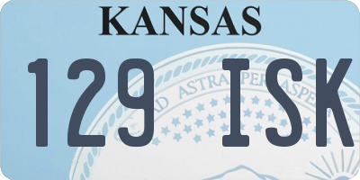 KS license plate 129ISK