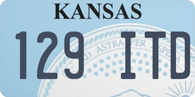 KS license plate 129ITD