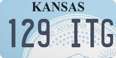 KS license plate 129ITG