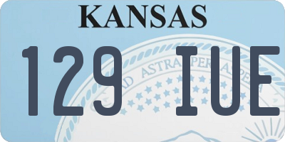 KS license plate 129IUE