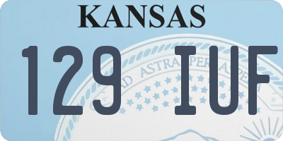 KS license plate 129IUF