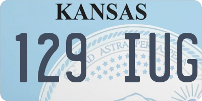 KS license plate 129IUG